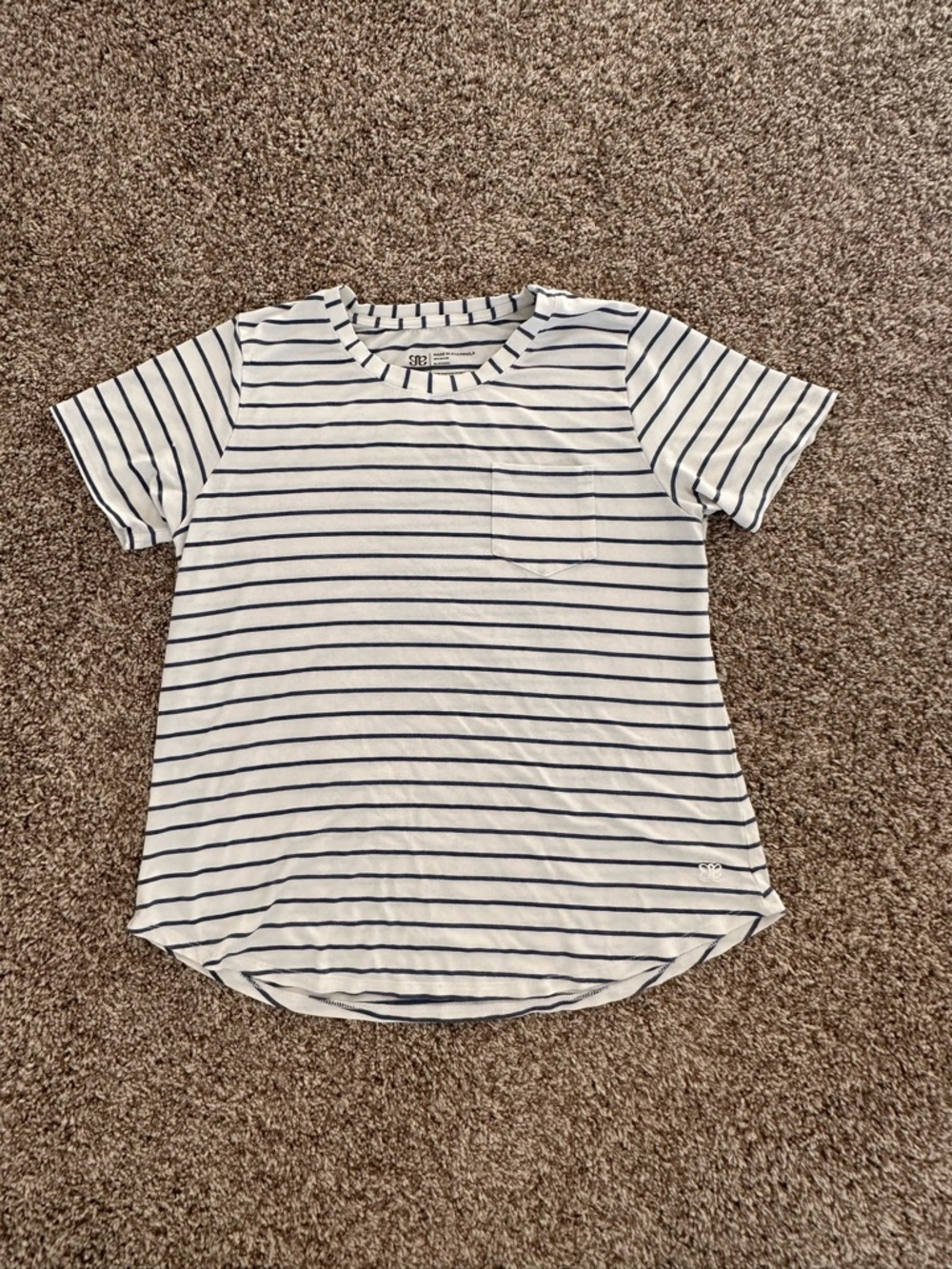 Albion Basic Venice Stripe Short-Sleeve Tee — Blue/White - Picture 3 of 5